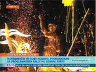 QTV:  Cory Aquino monument in Tarlac inaugurated at LP's proclamation rally