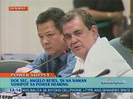  QTV:  DOE Sec. Angelo Reyes not present in power hearing