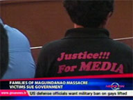 <b>QTV: </b>Families of Maguindanao massacre victims sue Malaca&ntilde;ang