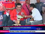 <b>QTV: </b>Erap visits Nacionalista Party bailiwick up north