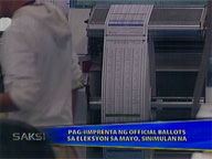 <b>Saksi: </b>Printing of ballots for May polls starts