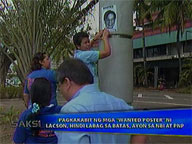  Saksi:   Roxas boulevard flooded by Lacson 'Wanted' posters