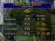  Saksi:  Prices of veggies from Benguet now doubled