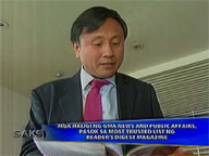   Saksi:   Pillars of GMA News and Public Affairs named in Reader's Digest 'Most Trusted List'