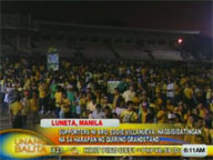 Supporters of Bro. Eddie Villanueva start gathering at Quirino Grandstand