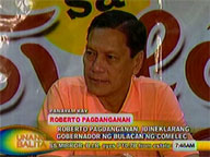 Roberto Pagdanganan on Comelec decision allowing him to assume post as Bulacan governor