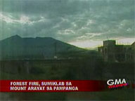 Forest fire hits portion of Mount Arayat in Pampanga