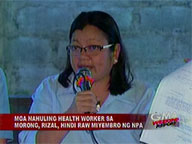 Arrested health workers in Rizal not NPA rebels, relatives say