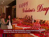Hotel and restaurants offer various Valentines Day gimmicks