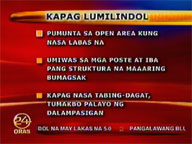 Phivolcs' survival tips during earthquakes