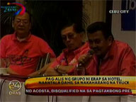 Truck delays Erap's checkout from hotel in Cebu City