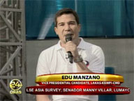 Edu Manzano: 'I won't back out of vice presidential race'