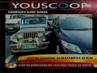 Four-vehicle smashup along NLEX