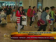 OFWs who claim maltreatment in Saudi Arabia arrive home