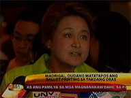 Jamby Madrigal doubtful if ballot printing will meet deadline
