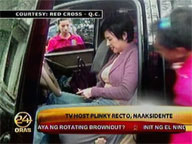 TV host Plinky Recto figures in car accident