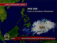 Amid El Nino, low pressure area sighted east of southern Mindanao