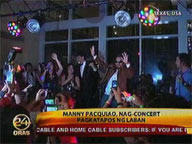 Manny Pacquiao holds concert after fight vs Clottey