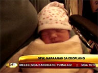 OFW gives birth on plane