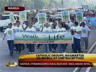 Catholic groups protest vs. RH bill, contraceptives