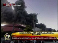 Bi�an, Laguna residential area is razed