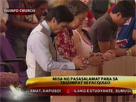 Mass held for Filipino boxing icon Manny Pacquiao