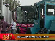 9 hurt in road crash involving 4 buses in Makati City