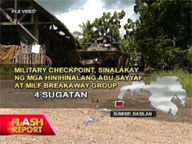 AFP checkpoint attacked by suspected Abu Sayyaf, MILF breakway group; 4 wounded