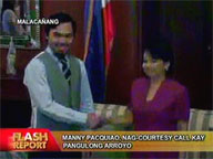 Pacquiao arrives at Palace for Arroyo courtesy call