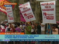  QTV:  Labor group rallies outside DOLE for additional wage