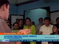   QTV:   Presidential, VP candidates visit National Printing Office