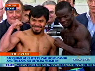 <b> QTV: </b> Pacquiao and Clottey make weight