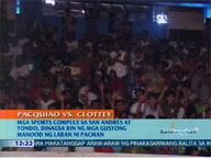 <b>QTV:</b> San Andres, Tondo residents flock to sports arenas to watch Pacman-Clottey match