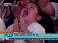 <b>QTV:</b> Pacquiao's children watch fight vs Clottey