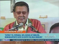 <b>QTV:</b> Will <i>fatwa</i> vs Estrada, Roxas and Drilon affect how Muslims vote?