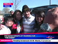<b> QTV: </b> Pacquiao wraps up training for 'The Event'