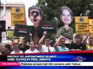 <b> QTV: </b> Protests snowball vs. Pres. Arroyo's plan to name next Chief Justice