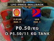 <b> Saksi: </b> LPG price rollback
