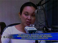  Saksi:  Sen. Loren Legarda bares 'attempt by Mar Roxas' to convince her to withdraw