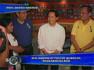 <b> Saksi: </b> Sen. Aquino, Pastor Quiboloy now on good terms again?