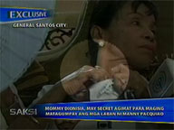 <b>Saksi: </b>Mommy Dionisia Pacquiao has lucky charm for son Manny