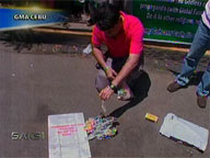  Saksi:  Pro-life groups burn condom in front of DOH-Region 7 office