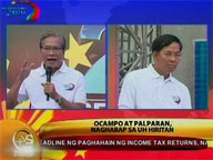 Senatorial bets Satur Ocampo, Jovito Palparan face off in UH Hiritan