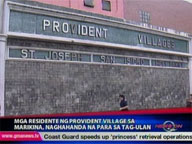  QTV:  Residents of Provident Village in Marikina preparing for rainy season