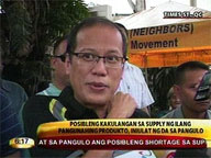 DA reports looming shortage of basic food products to PNoy
