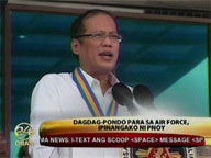 Aquino promises additional budget for Philippine Air Force