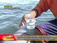 PCG gets water sample from site of barge accident in Batangas
