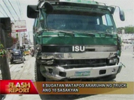 Flash: 8 hurt after truck rammed 10 vehicles in Isabela