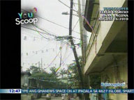 <b>QTV:</b> YouScoop: Electric post almost falls over in Bi&ntilde;an, Laguna