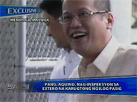  Saksi:  Pres. Aquino inspects  esteros  linked to Pasig River